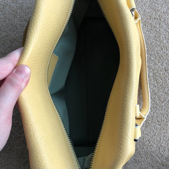 Cole Haan Village Satchel, Yellow Pebble Leather - Picture 14 of 16